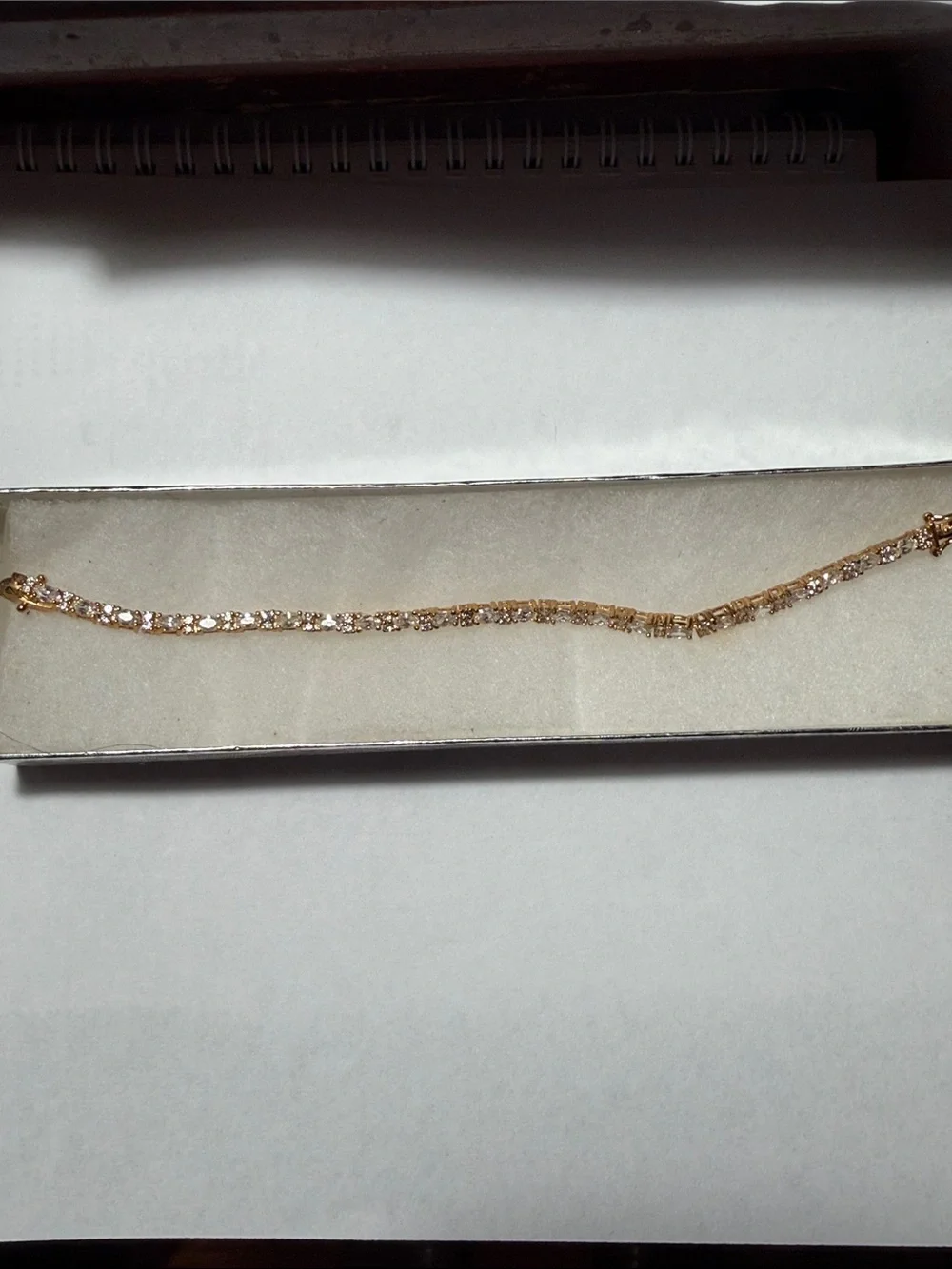 Elegant Gold Tennis Bracelet with Clear Stones - Women Jewelry